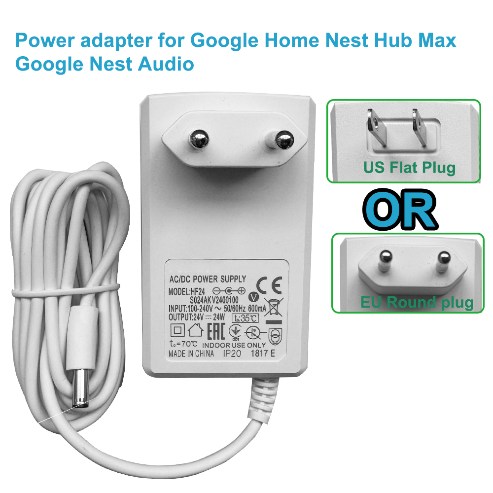 24V Power Supply adapte for Go - đánh giá và giá Google Speaker Nest Hub