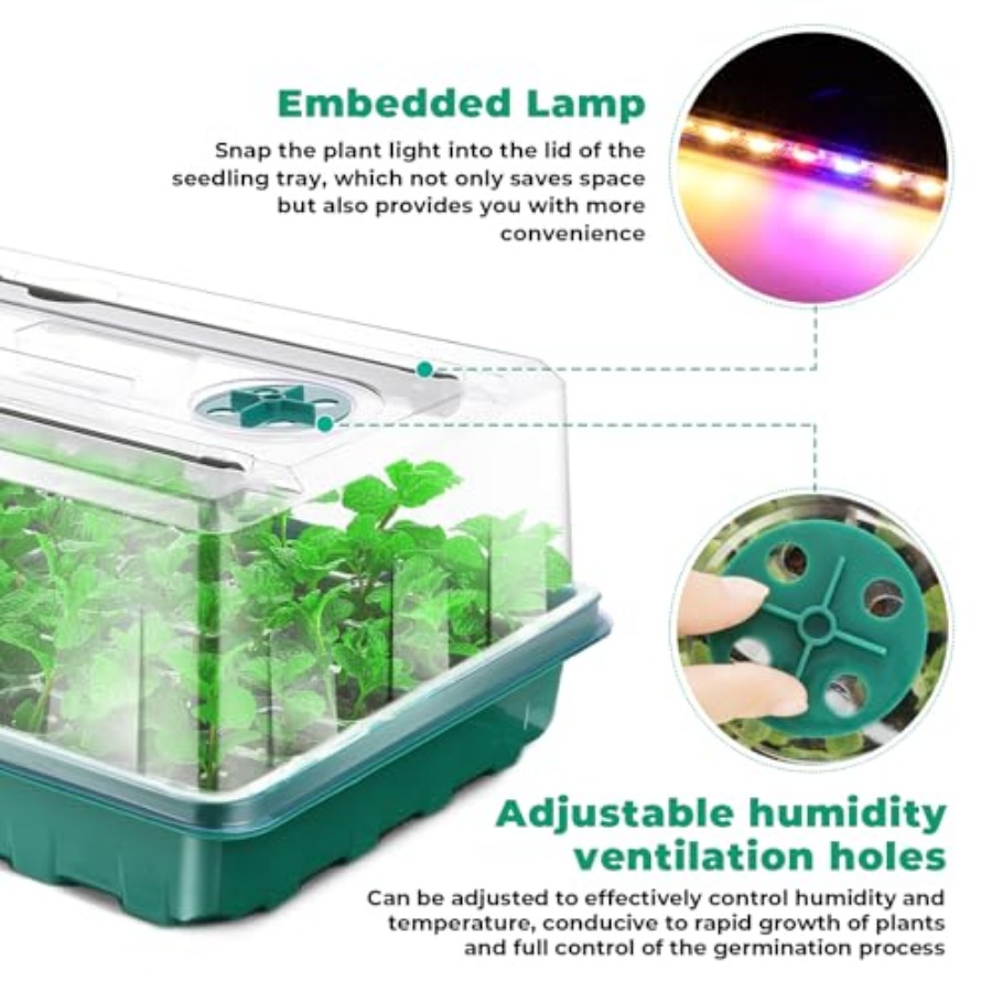 Seed Starter Tray with Grow Li - đánh giá và giá Humidity Dome Kit