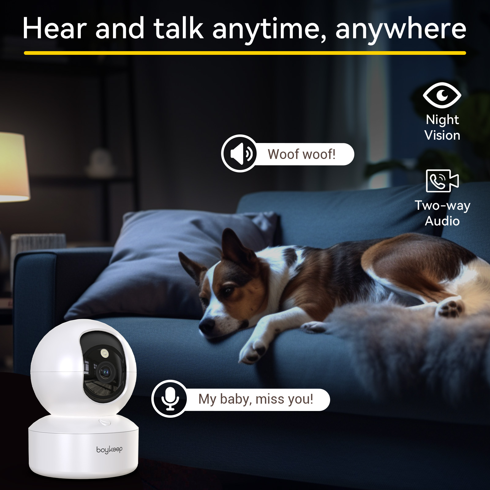 Boykeep 2K Pet Dog Camera with - đánh giá và giá Eufy Camera E220